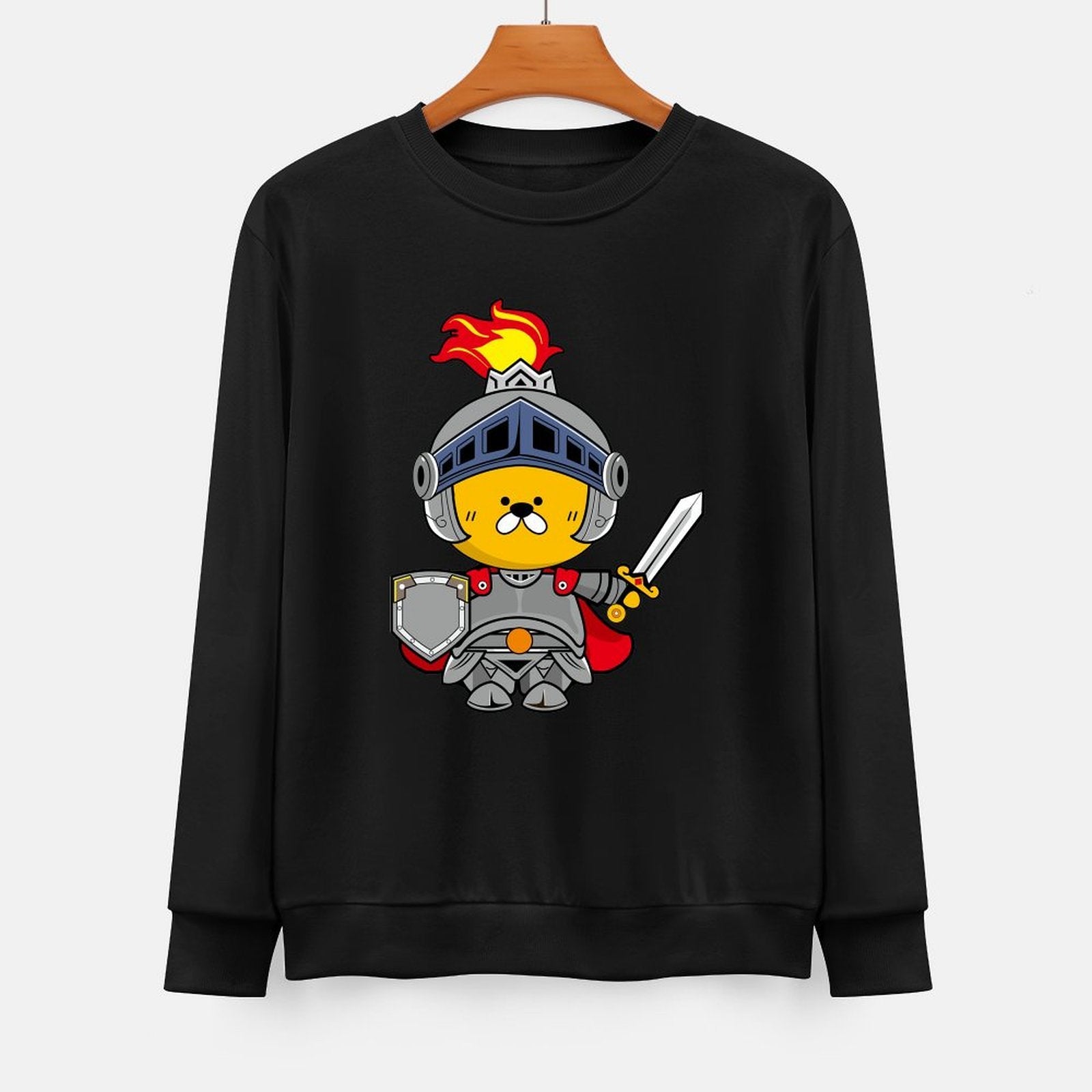 Front Patterned Long Sleeve TopClassic Relaxed